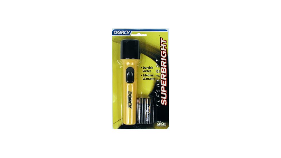Dorcy 2AA Deluxe Flashlight w/ H.D. Batteries (Carded) 41-2481