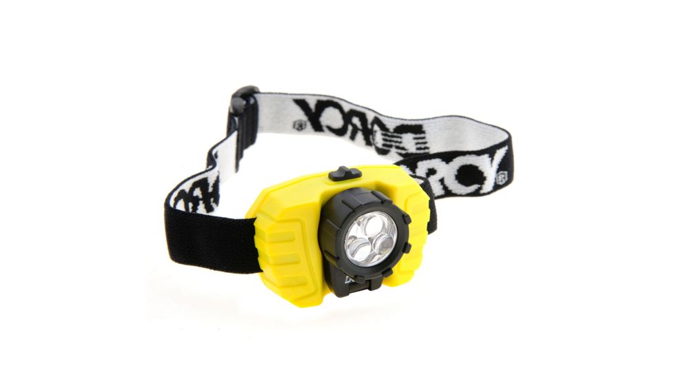 Dorcy 3 LED 3 AAA Headlight w/ Batteries, Yellow DQ-FL-41-2099