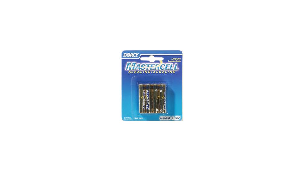 Dorcy AAA Mastercell Alkaline Batteries - 8 Per Card 41-1638