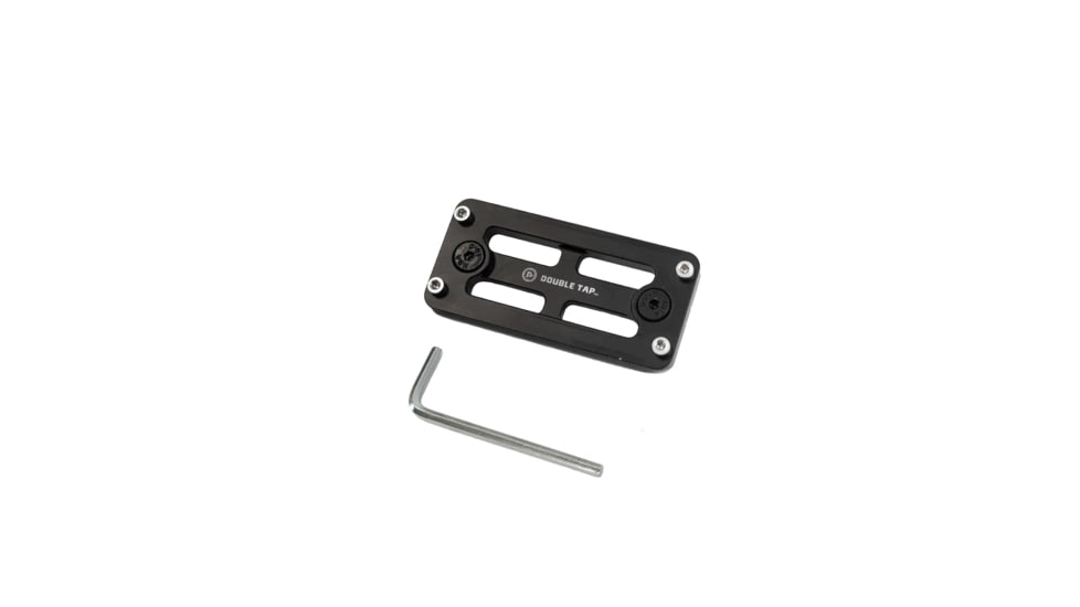Double Tap Industries M-Lok to Arca Rail Adapter Plates, 80mm, Black, AD-MA-80