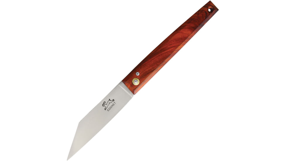 Douk-Douk Capucin Folder Cocobolo Folding Knife, 3.5 satin finish carbon steel blade, Cocobolo wood handle, 267P