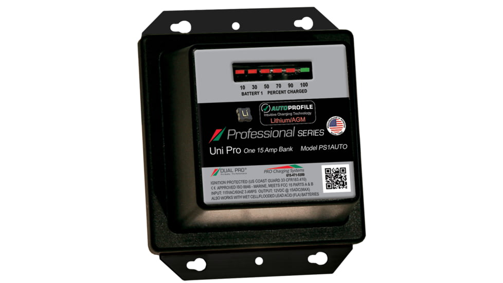 Dual Pro Auto - 1-Bank Lithium/AGM Battery Charger