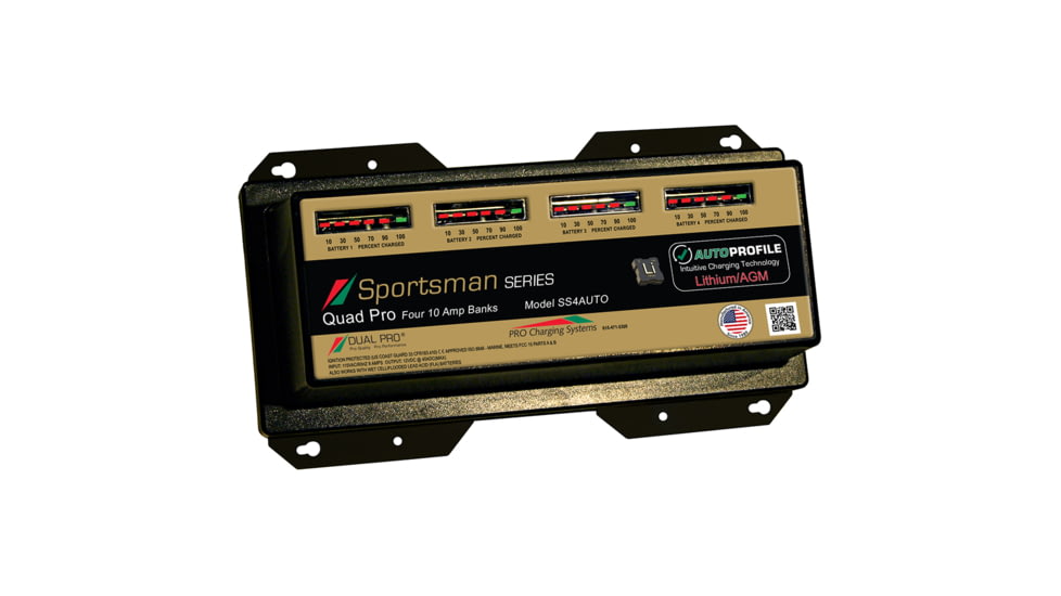 Dual Pro Auto - 4-Bank Lithium/AGM Battery Charger