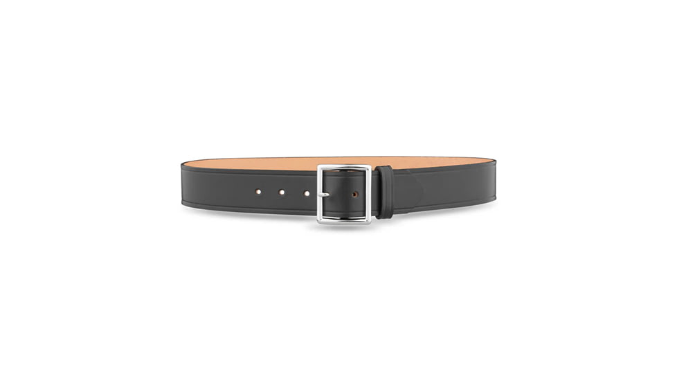 1-3/4&quot; Plain Leather Garrison Belt with Nickel Buckle