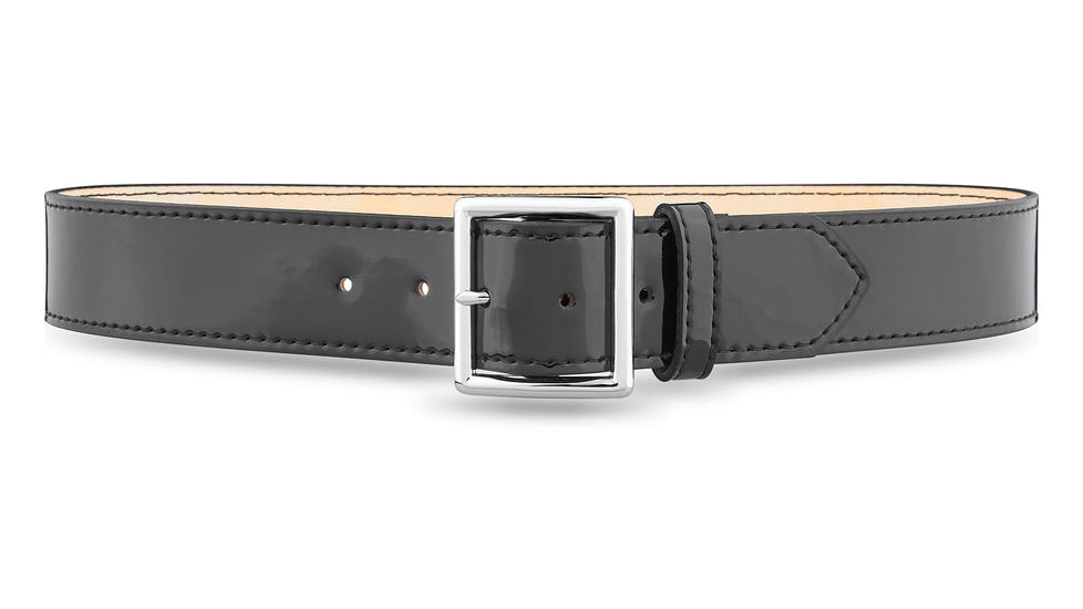 DutyMan 1-3/4inch Hi-gloss Leather Garrison Belt With Nickel Buckle DTY-1631-40-9031