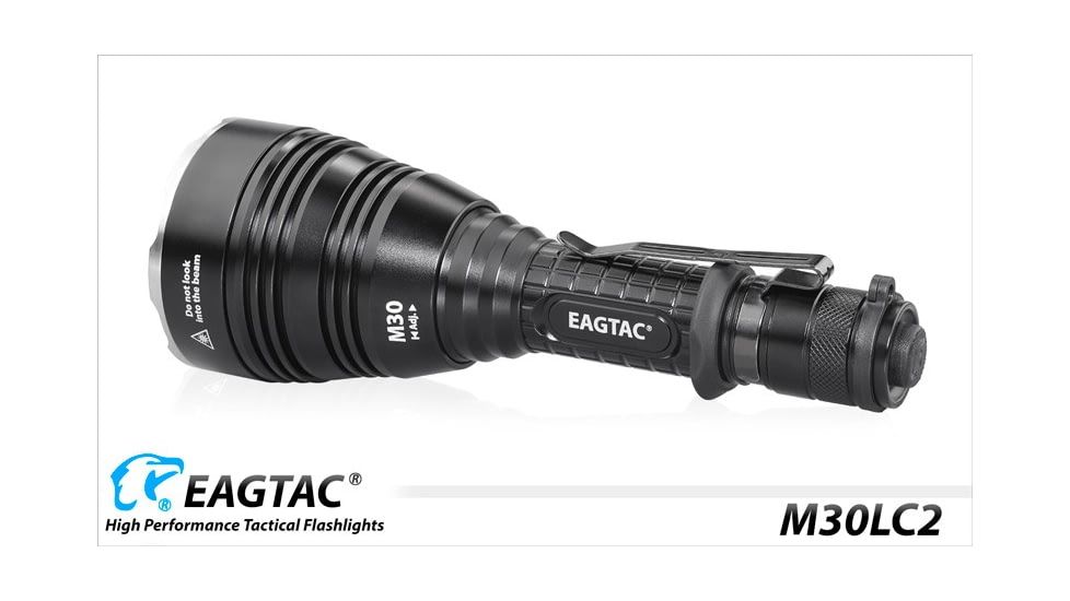 EAGTAC M30LC2 Flashlight, XM-L2 U4 CW LED, 1348lm, Black, M30LC2-XML2-BASE-CW