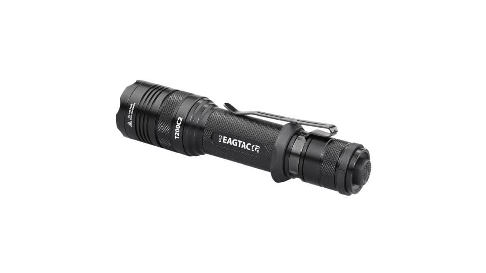 EAGTAC T200C2 Flashlight Kit, XM-L2 U4 CW LED, 1277lm, Black, T200C2-XML2-KIT-CW