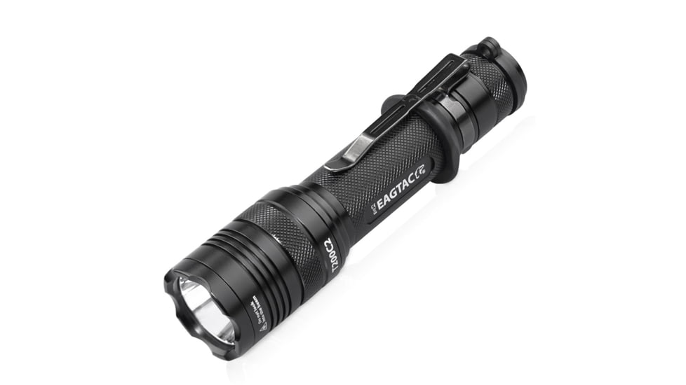 EAGTAC T200C2 Flashlight Kit, XM-L2 U4 CW LED, 1277lm, Black, T200C2-XML2-KIT-CW