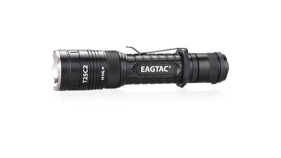 Eagtac T25C2 XPLHI 1148 Lumen Tactical Flashlight, Black, Medium, T25C2XPLHI