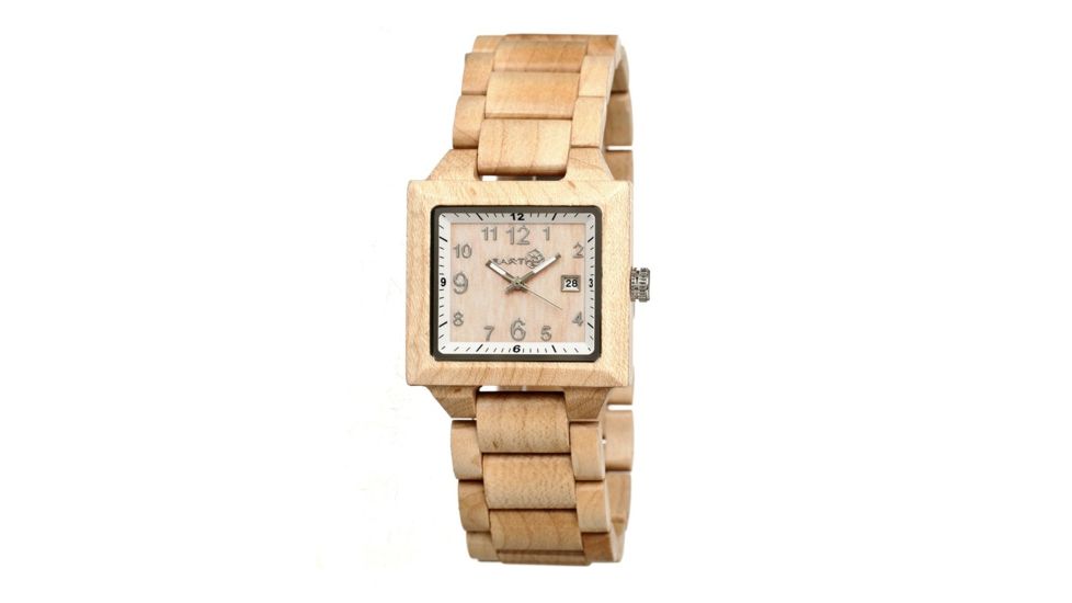 Earth Culm Wooden Unisex Watch, Khaki/Tan ETHEW1001, EDEMO1