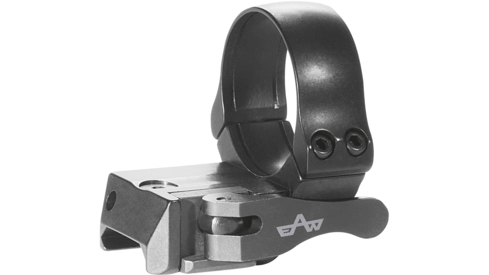 EAW EAW Extended Quick Release Roll Off Scope Mount w/Back Extension, Diameter 34mm, Height 10mm, 24mm To The Back Extension, Lever, Black, Small, 47002341002124