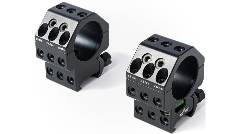 EAW German Tactical Mount Pair Of Fixed Rings, Tube Diameter 30mm, Height 15mm, Screw, Black, 61000