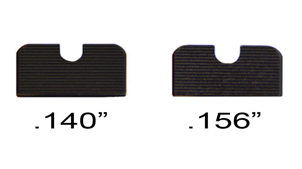 Ed Brown Products Tactical Edge Rear Pistol Sight, 1911, .18in Height, U-Notch, .14in Width, 65 degree Dovetail, Black, 956-U-140