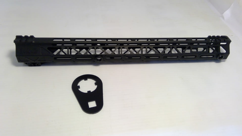 EDEMO Battle Arms Development Rigidrail Handguard, AR-15/M16, M-LOK, 17 inch, Black, BAD-RR17-MLOK, EDEMO1