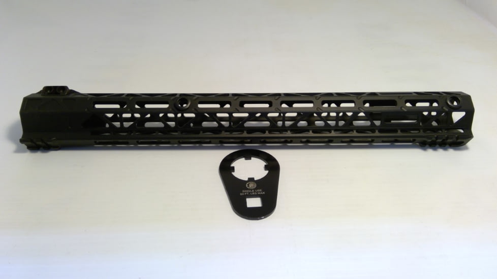 EDEMO Battle Arms Development Rigidrail Handguard, AR-15/M16, M-LOK, 17 inch, Black, BAD-RR17-MLOK, EDEMO1
