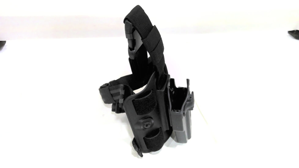 EDEMO TRYBE Tactical Universal Holster w/ Drop Leg Platform, Black, TRT-UH-DLP-BL, EDEMO1