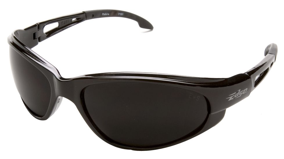 Edge Safety Dakura Safety Glasses Black Frame Smoke Anti Fog Lens Sw116af