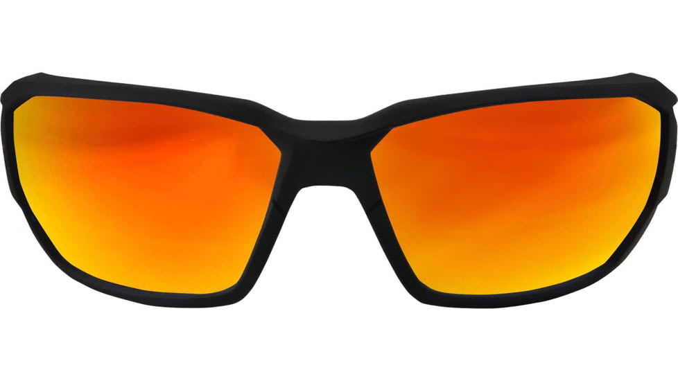 Edge Eyewear Dawson - Black Frame / Aqua Precision Red Mirror Lenses, Black Frame, XDAP419