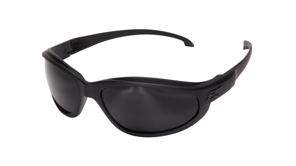 Edge Eyewear Falcon Thin Temple Sunglasses, Soft-Touch Matte Black Frame / G-15 Vapor Shield L, SF61-G15-TT