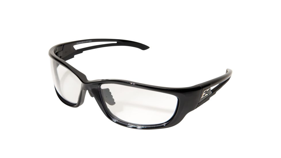 Edge Eyewear Kazbek XL Sunglasses, Black Frame, Clear Vapor Shield Lenses, SK-XL111VS