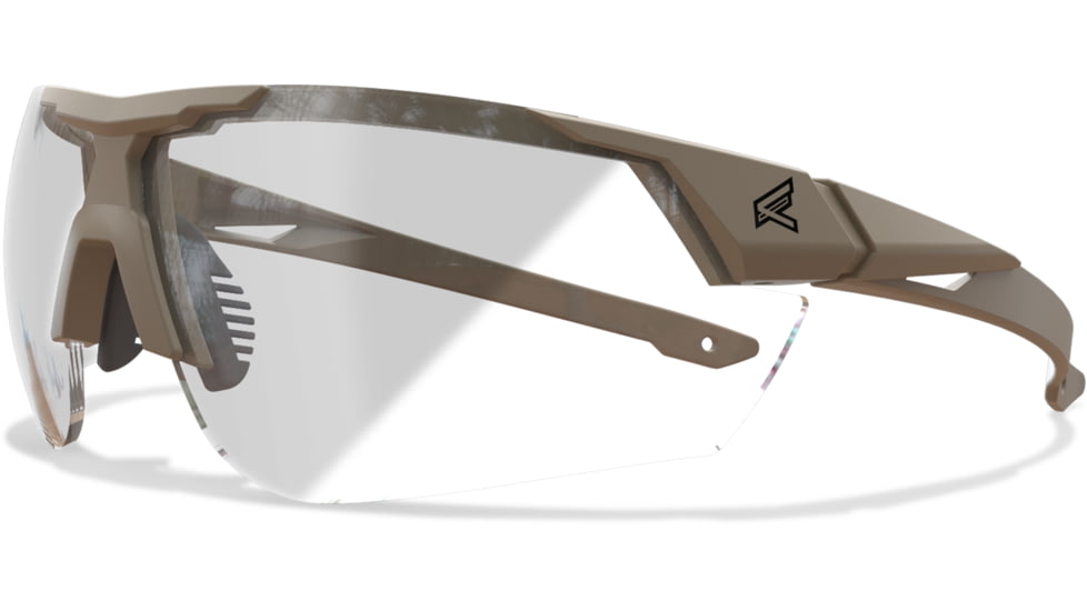 Edge Eyewear Phantom Rescue Shooting Glasses, Tan499 Frame, Photochromic Vapor Shield Lenses, Standard, PR21PCVS