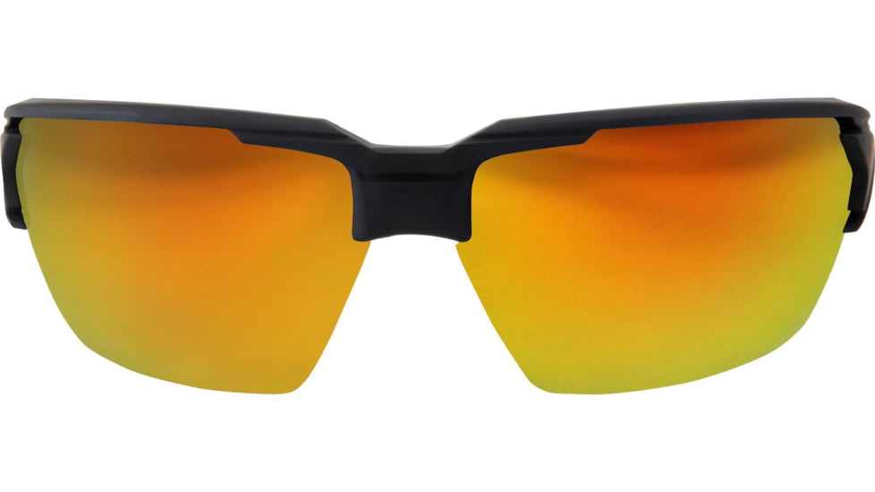 Edge Eyewear Pumori - Matte Black Frame / Aqua Precision Red Mirror Lenses, Black Frame, XPAP419