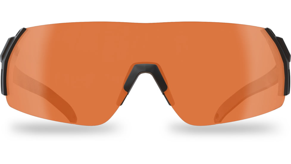 Edge Eyewear Urgent Fury Shooting Glasses, Black Frame, Tigers Eye Vapor Shield Lenses, Standard, UF14VS