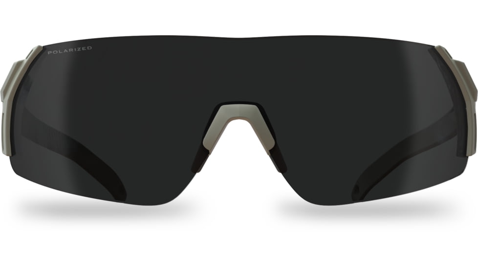 Edge Eyewear Urgent Fury Shooting Glasses, Conifer Green Frame, Polarized Smoke Vapor Shield Lenses, Standard, UF36PVS