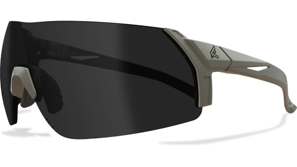 Edge Eyewear Urgent Fury Shooting Glasses, Conifer Green Frame, Polarized Smoke Vapor Shield Lenses, Standard, UF36PVS