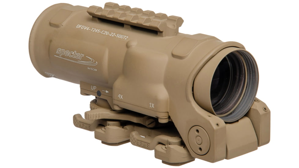 Elcan Specter DR 1-4x 3MOA XOPTEK Rifle Scope, 7.62 BDC Reticle, FDE, DFOV4-T265-C20-X3