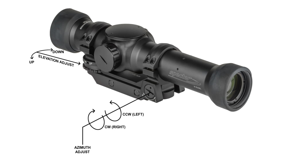 Elcan SpecterTR Rifle Scope Ballistic Reticle w/ Mount, 1x/3x/9x5.56mm, Black, TFOV139-C1