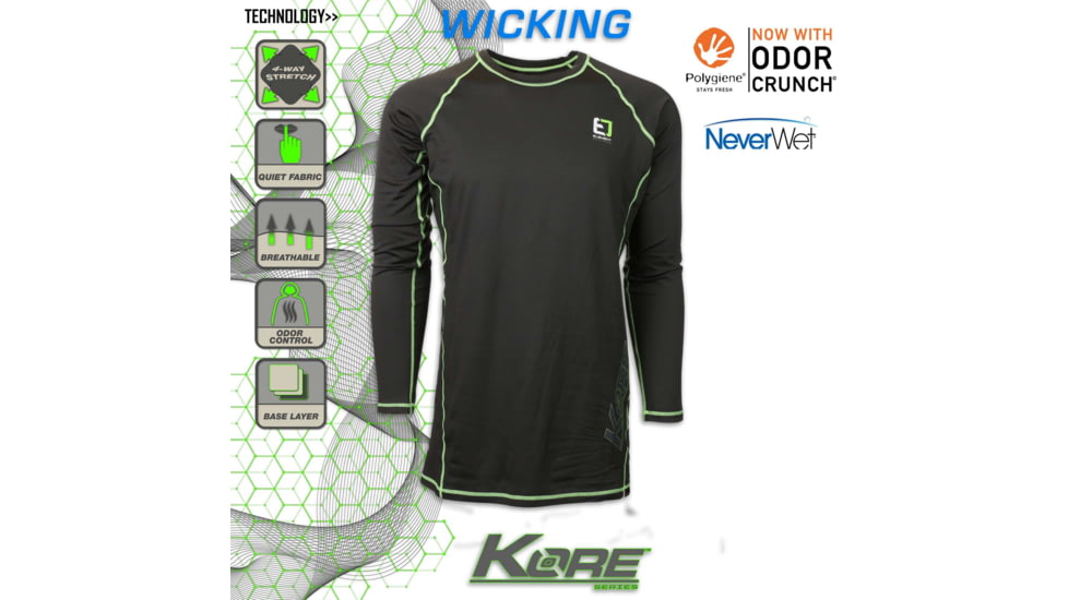 Element Outdoors Kore Series Lightweight Long-Sleeve Shirt - Mens, BLACK, 4X-Large, KS-LLS-4XL-BK