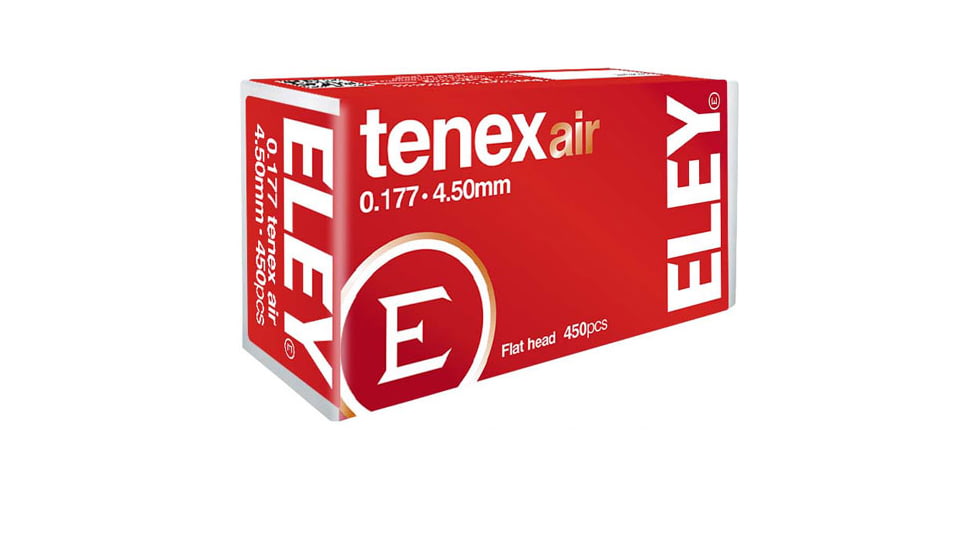 Eley Ammunition .177 Caliber 4.50mm 8.2 Grain Flat Head Pellets, 450 Pack, 46120