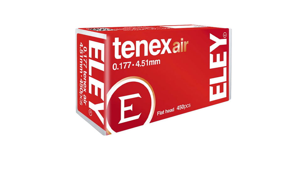 Eley Ammunition .177 Caliber 4.51mm 8.2 Grain Flat Head Pellets, 450 Pack, 46130