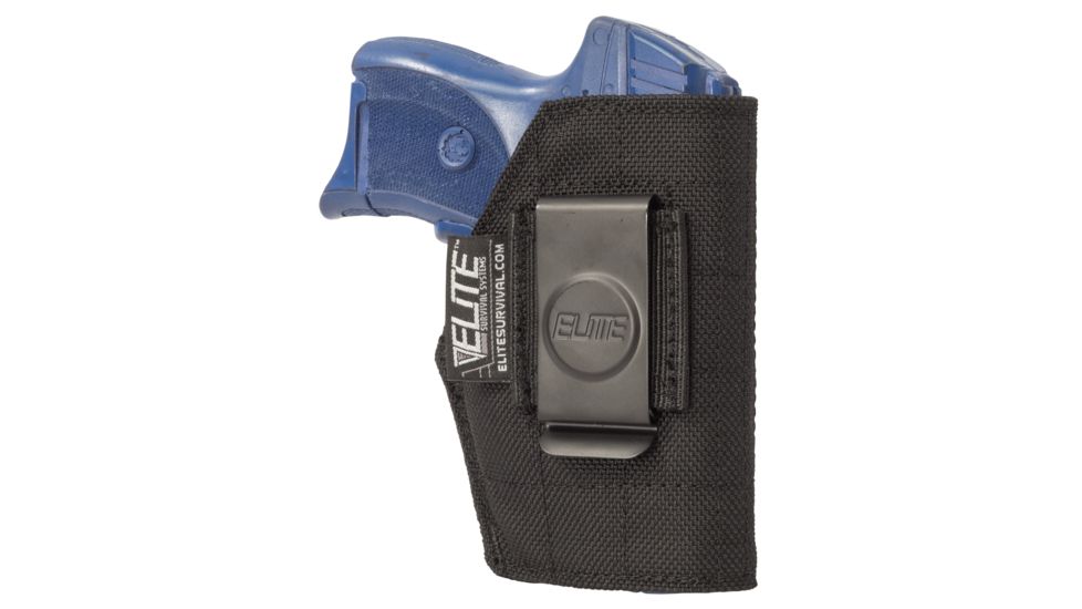 Elite Survival Systems Inside the Pant Clip Holster, IWB, Fits Ruger LC9 w/laser, Kel-Tec PF-9 w/laser and similar, Black, 7L BCH-7L