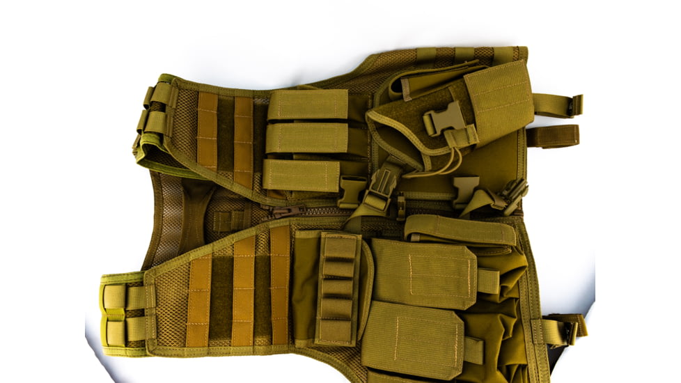 Elite Survival Systems MVP Commandant Tactical Holster Vest, Right Hand Holster, Coyote Tan MVP020103-T