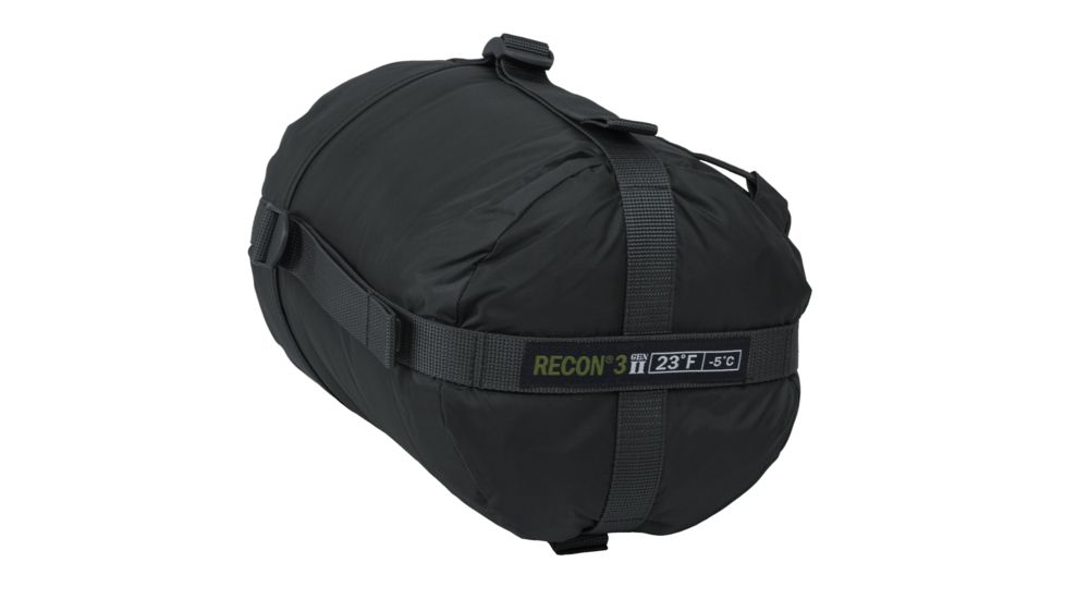 Elite Survival Systems Recon 3 Sleeping Bag, Black, Rated to 23 Degrees Fahrenheit, RECON3-B