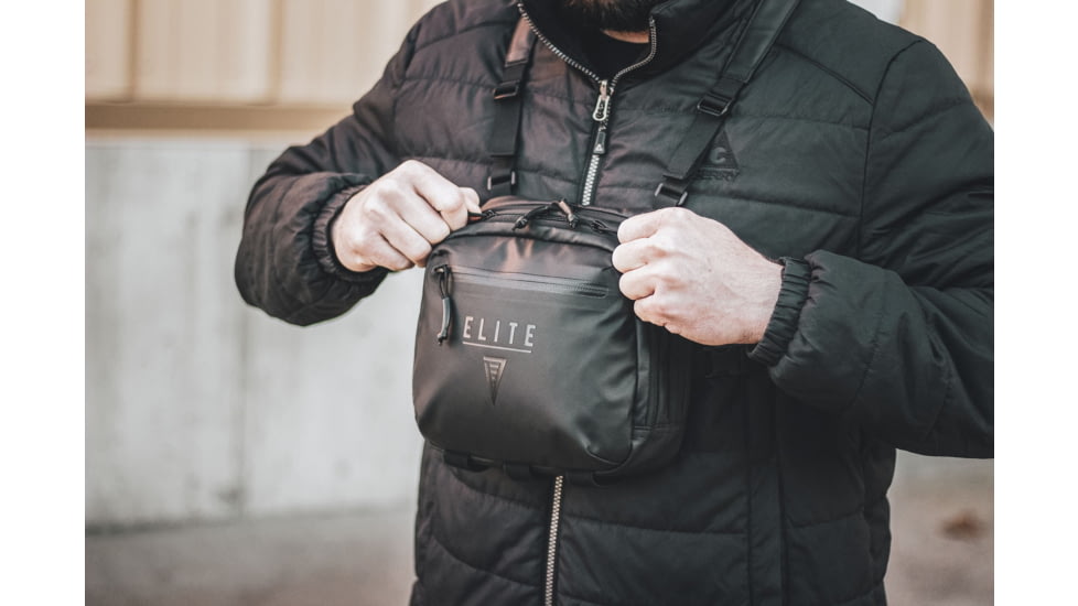 Elite Survival Systems Trailguard Concealed Carry Chest Pouch, Black, 8105-B