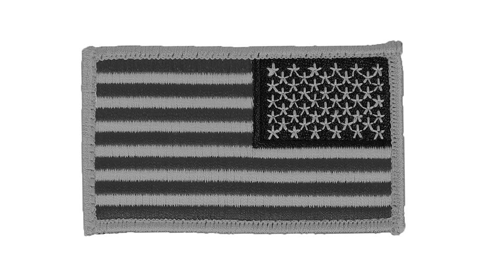 Elite Survival Systems US Flag Patches - Standard Orientation, Black/Gray/Blue, 3.5 x 2, ID-US-109