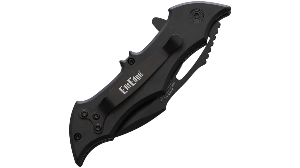 ElitEdge Night Bat A/O Folding Knife, 5in Closed, 3.75in Stainless Blade, Synthetic Handle, Bat Shaped Handle, 10-A86BMC