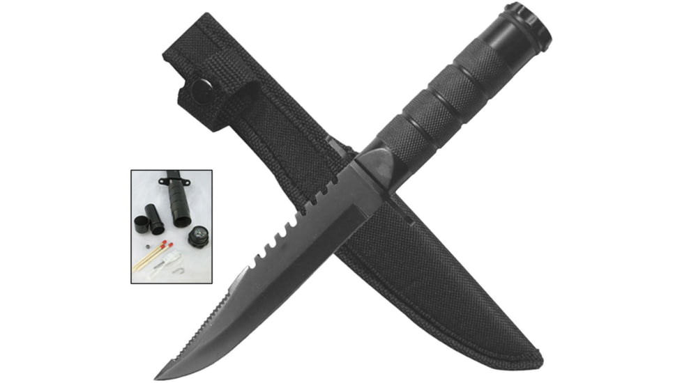 ElitEdge Survival Fixed Blade Black, EE20690B