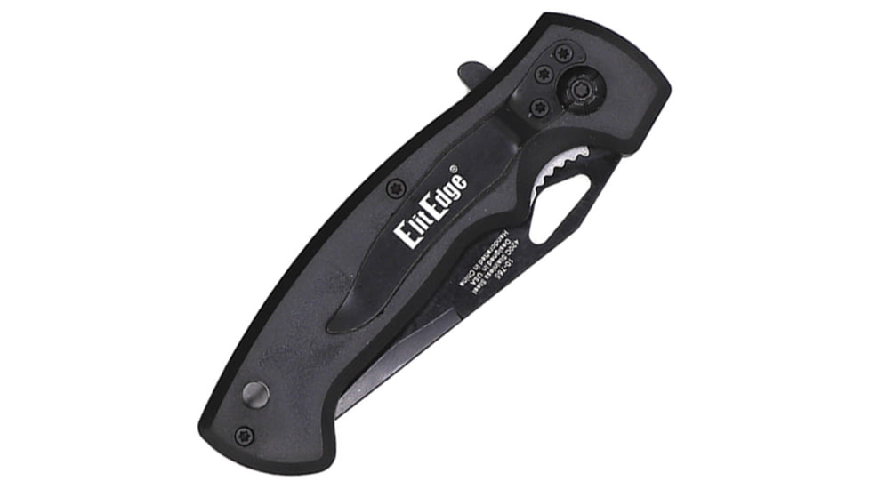 ElitEdge US Flag Folding Knife, 4.5in Closed, 3in Black Stainless Blade, Synthetic Handle, U. S. Flag Handle Artwork, 10-765-SF