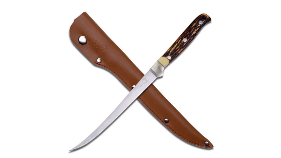 Elk Ridge Fixed Blade, 12.25in, Stainless Steel Blade, Simulated Bone Handle ER-146