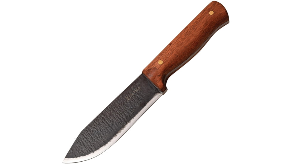 Elk Ridge Drop Point Fixed Blade Knife, 5.5 in, 65Mn Steel, Brown, ER-200-12M