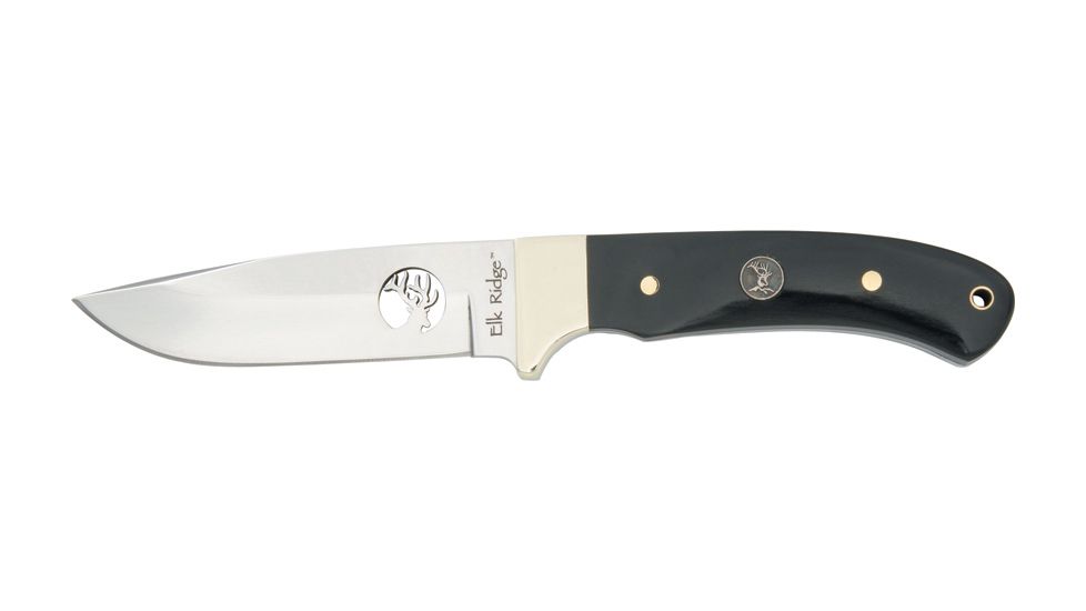 Elk Ridge Small Hunter Fixed Blade Knife,Stainless Blade, Laminated Wood Handle ER010