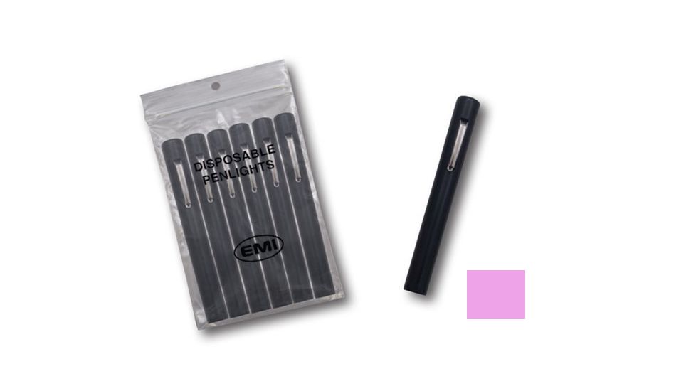 EMI Disposable Penlights, 6-Pack, Pink, Pink 233