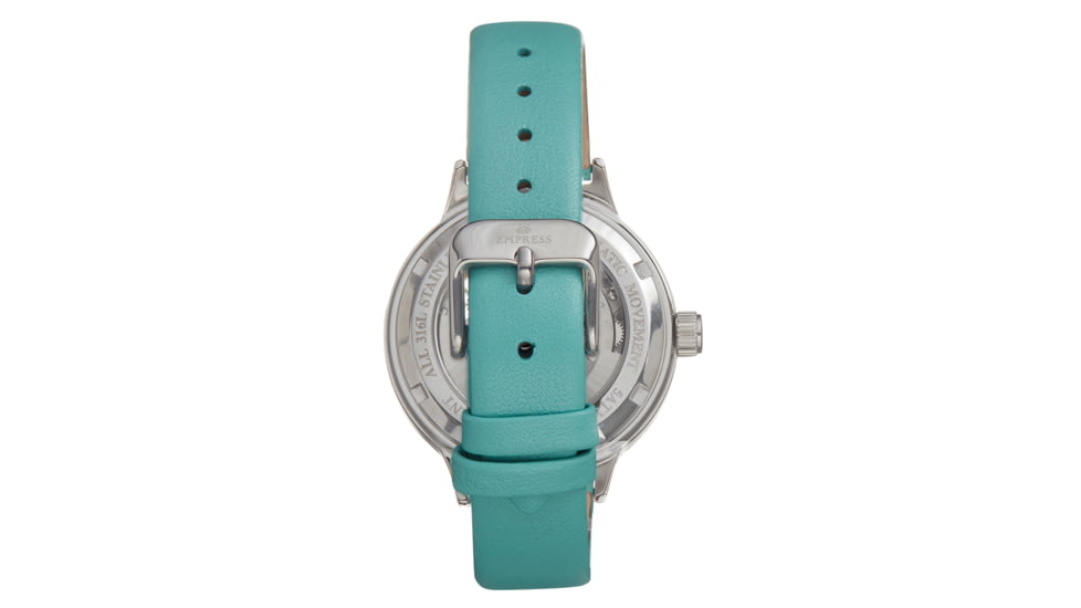 Empress Alice Automatic MOP Skeleton Dial Leather-Band Watch, Mint, One Size, EMPEM3202