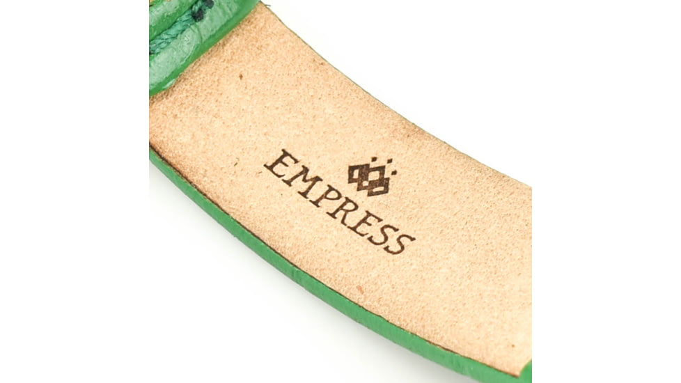 Empress Messalina MOP Leather-Band Watch w/Date, Green, EMPEM2402
