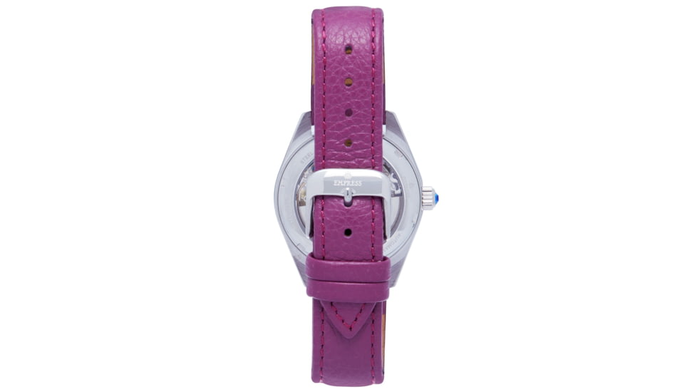 Empress Magnolia Automatic MOP Skeleton Dial Bracelet Watch - Womens, Purple/Silver, One Size, EMPEM3605