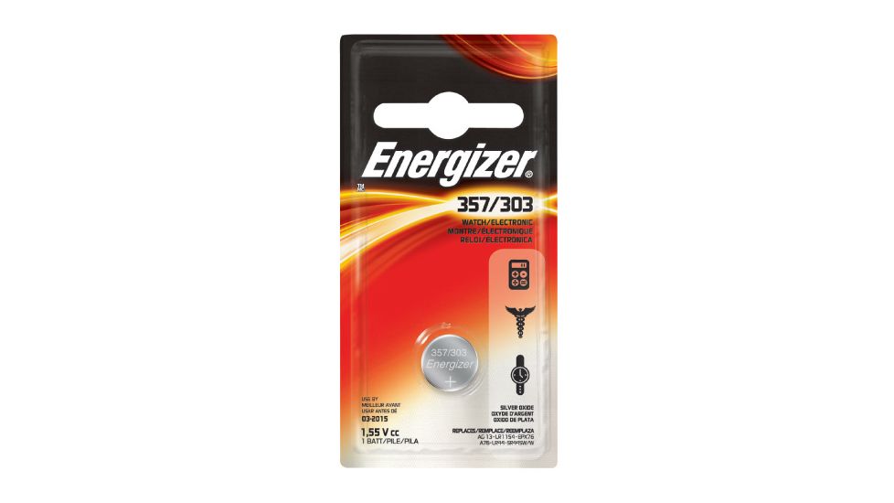 Energizer 1.5 Volt Silver Oxide Zero Mercury Button Cell Battery 357BPZ